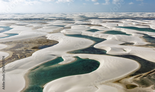 Deep Teal Lagoons Among Vast White Dunes, Lençóis Maranhenses