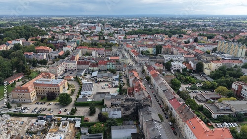 Panoramic view of Gorzow Wielkopolski cityscape Poland