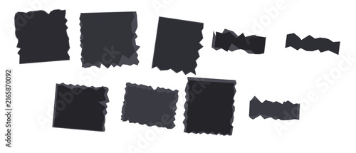 Quadro su tela A varied compilation of dark blue abstract shapes and forms presented on a clear