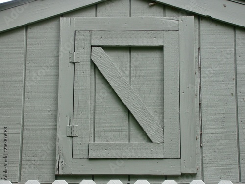 door on shed closed