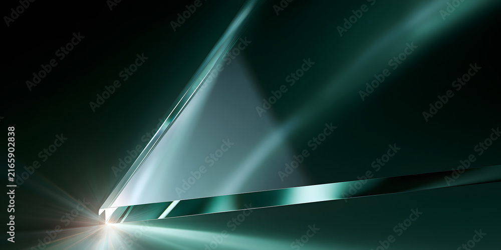 Naklejka premium a diagonal glare on a corner, with a reflective background from a transparent fill. The shiny plastic panel has a textured surface. A see-through window overlays a screen display