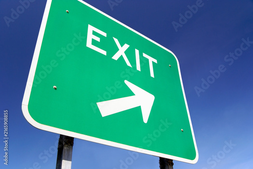 Exit traffic sign