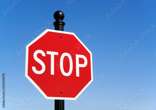 Cuadro en lienzo Stop traffic sign