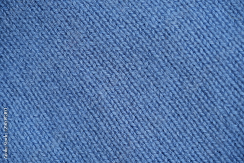 Obraz na płótnie Blue cashmere angora wool knit texture background soft blue knitted fabric made of cashmere, angora and wool yarn
