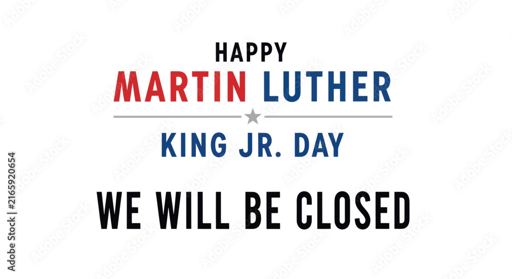 Obraz premium A seamless pattern martin luther king jr day closure announcement