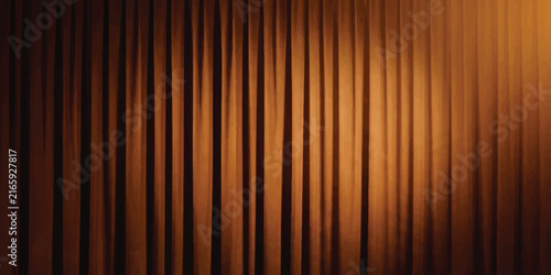 Dark Red Vertical Wood Texture Background with Striped Pattern, Velvet Theater Curtain and Metal Stage Backdrop for Decorative Wall Design and Textile Illustration