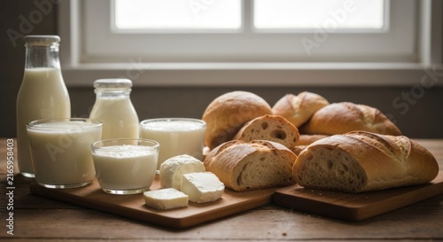 Dairy and Bread Arrangement
