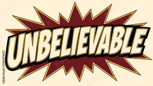Retro comic book pop art illustration with bold text on a jagged explosion background.