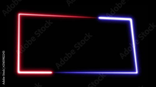  Seamless Loop Frame Neon 4K Glowing Futuristic Motion Background for Video Editing