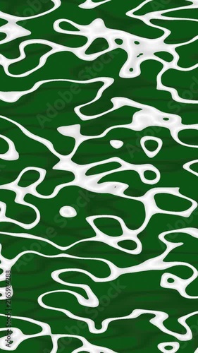  Water Cartoon Vertical 4K Animation for Playful and Dynamic Visuals (Green Screen)