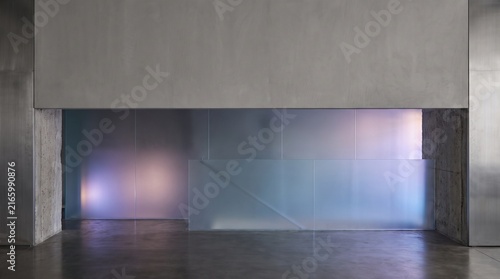 Violet Haze Between Layered Panels