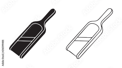 Foto mandoline slicers icon design set, two variations