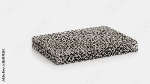 Nickel Foam Electrode Engineering Sample Isolated on Light Background