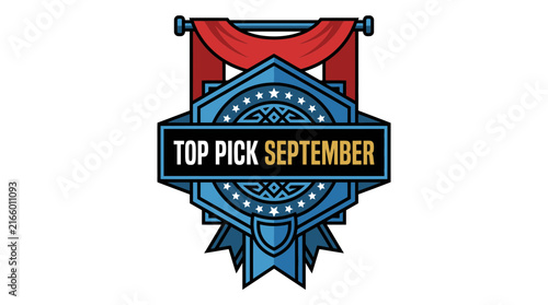 фотографія Top Pick September Badge Award Emblem