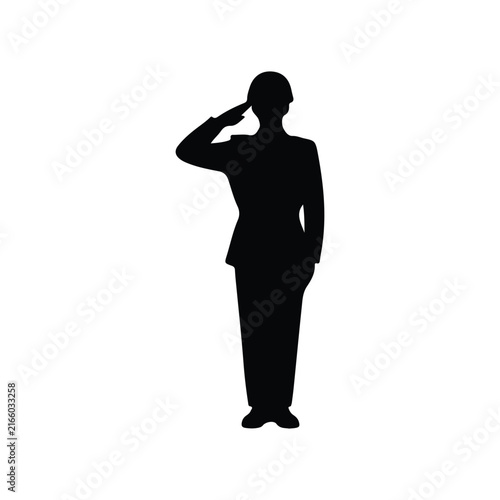Soldier Military army salute Vector illustration