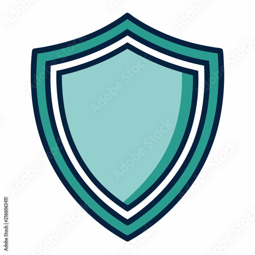 A simple and modern shield icon representing protection, security, and defense