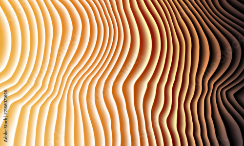 Abstract wavy lines pattern with warm gradient colors and dark shadows