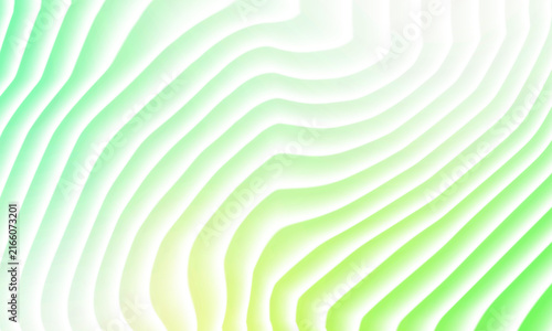 Abstract green wavy lines pattern texture isolated on white background