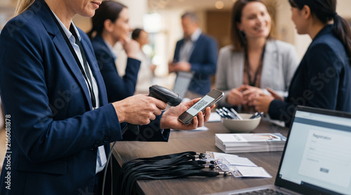 Event registration with mobile barcode scanner