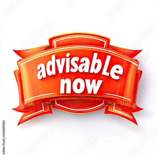 Shiny red ribbon banner, 