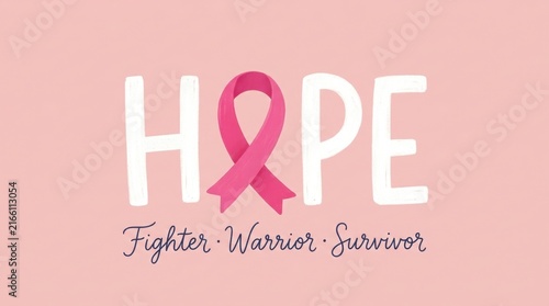 Hope Fighter Warrior Survivor Breast Cancer Banner