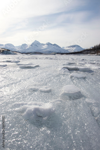 Frozen Alaskan lake