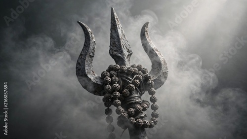 Sacred Trishul with Rudraksha for Mahashivratri Pradosh Vrat
