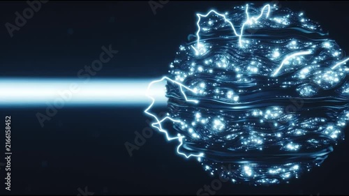 Futuristic Virtual Reality User Controlling Digital Energy
