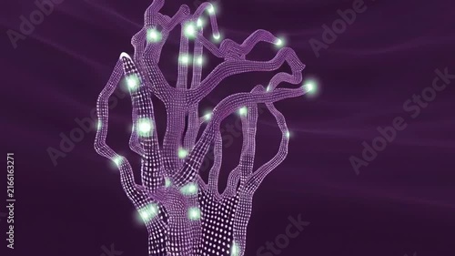 Futuristic Virtual Reality User Controlling Digital Energy
