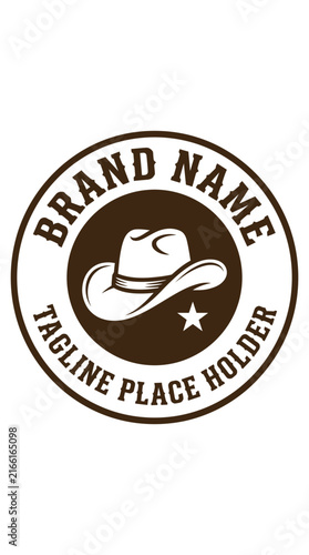 Cowboy badge brand seal.