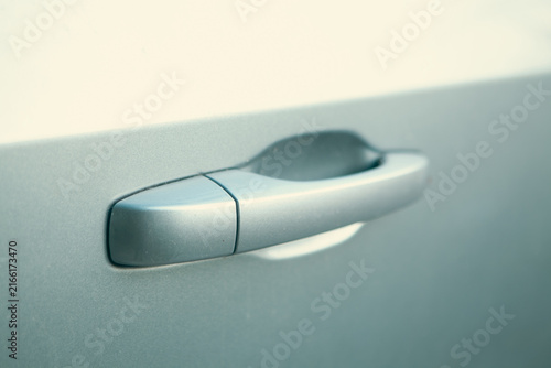 Bild auf Leinwand pening the door of car.