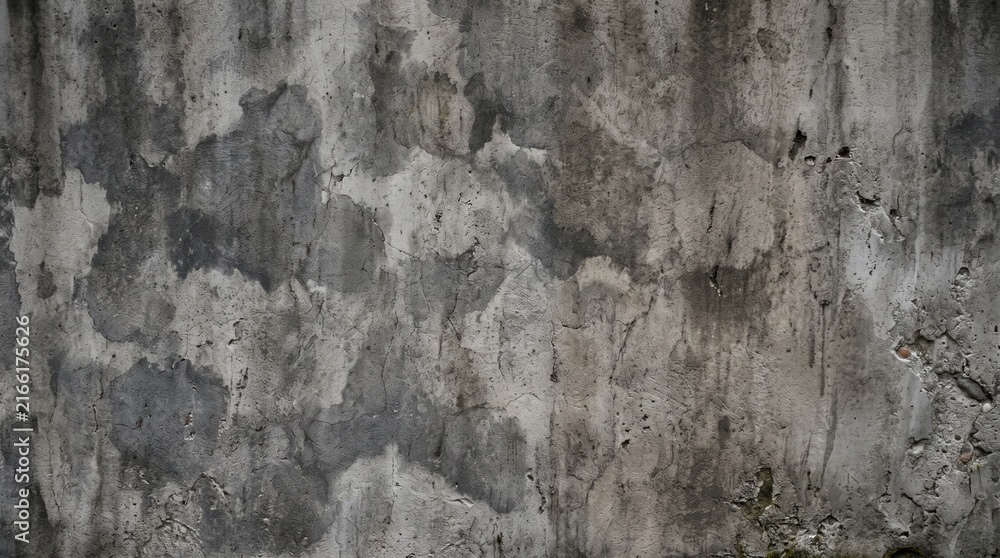 Fototapeta premium Gray washes and textured stone wall close up view