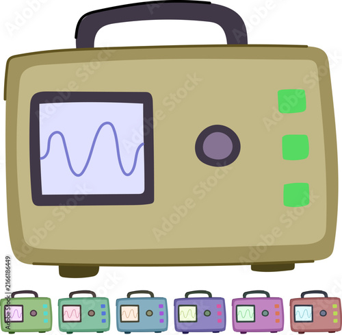 Fotografía signal oscillograph cartoon
