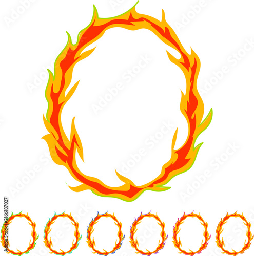 Foto ignition circle fire cartoon