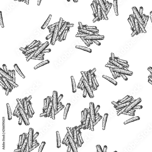 Bild auf Leinwand seamless pattern vegetarian geen beans hand drawn