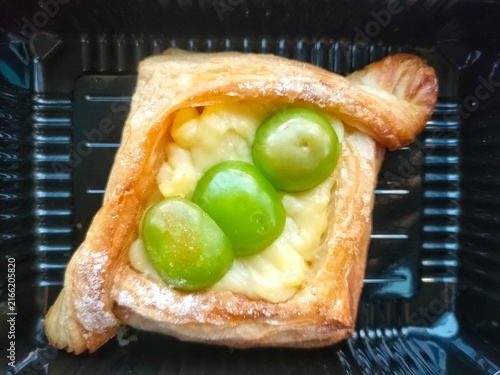 Green Grape Danish Pastry Top View