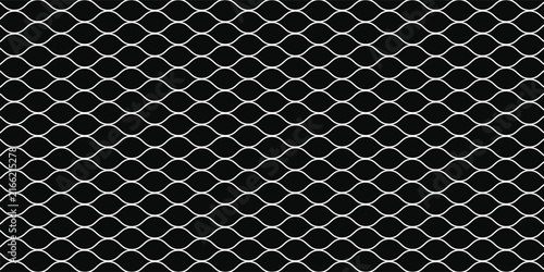 Net texture pattern on white background. Net texture pattern for backdrop and wallpaper. Realistic net pattern with black squares. Geometric background, vector Eps10