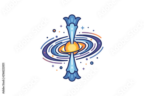 Quasar Celestial Vector Illustration