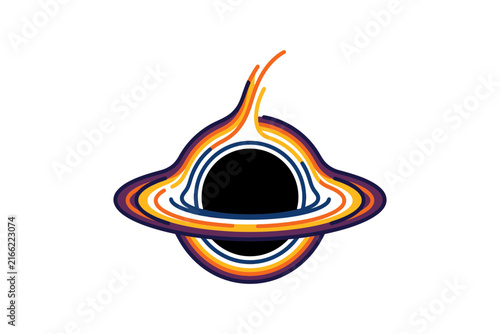 Minimalist Black Hole Vector Illustration