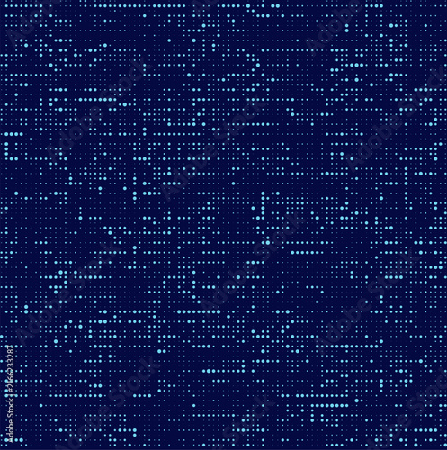 Modern tech data visualization backdrop with random light particles. Data Background.