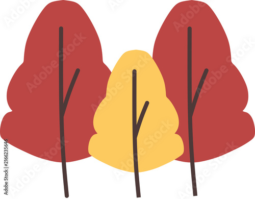 vector illustration of a red leaf