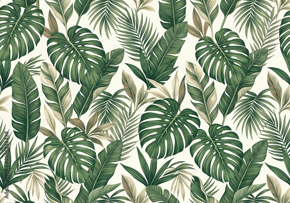 Fototapeta premium tropical seamless pattern
