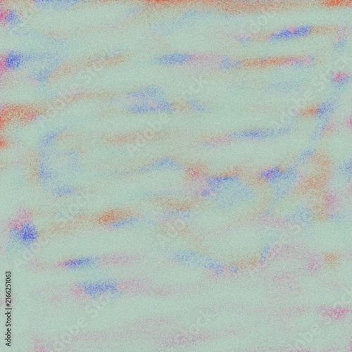 Abstract Grainy Pastel Light Teal with Orange and Blue Crayon Texture Background