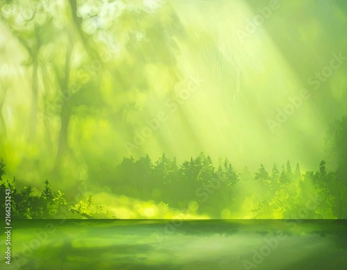 green forest background