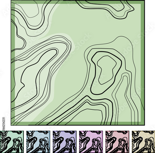 Canvastavla canyon sea topogrphic cartoon