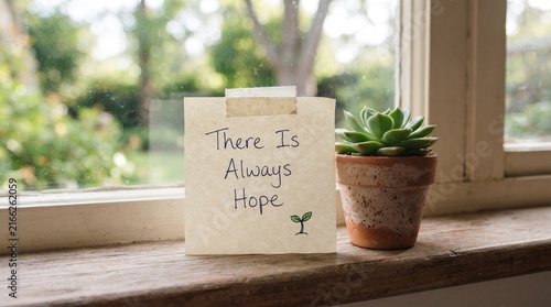 there is always hope written on sticky note