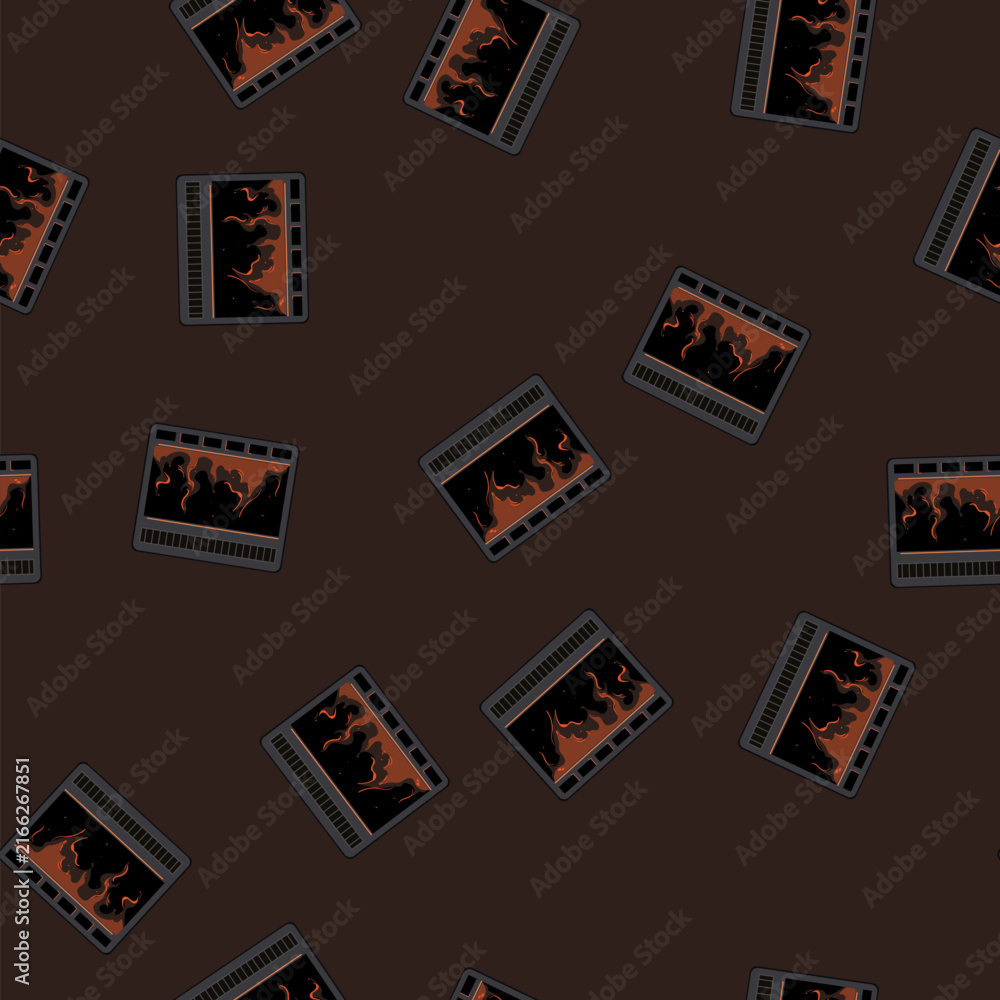 Fototapeta premium seamless pattern home fireplace cartoon. home fireplace sign vector
