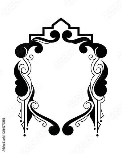 Ornate decorative frame vector graphic element