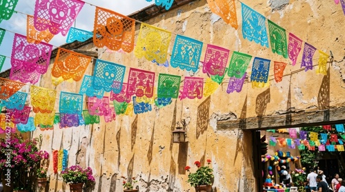 Vibrant Mexican Fiesta Papel Picado Decorations ,Hispanic Heritage Celebration Month, Latino Ctivalultural Festival, Cinco de Mayo, Día de los Muertos, Carnaval, Inti Raymi