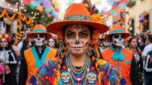 Vibrant Latin American cultural celebration scene ,Hispanic Heritage Celebration Month, Latino Ctivalultural Festival, Cinco de Mayo, Día de los Muertos, Carnaval, Inti Raymi